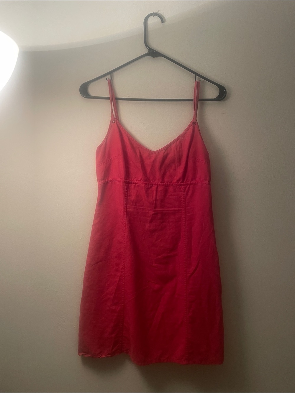 H&M Coral Red Slip Dress with Adjustable Straps